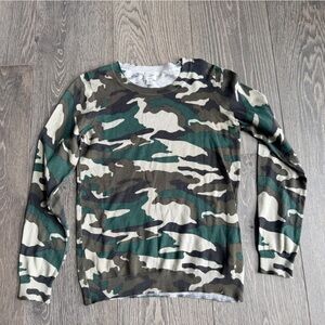 J. Crew Factory Teddie Sweater in Camo Size Small